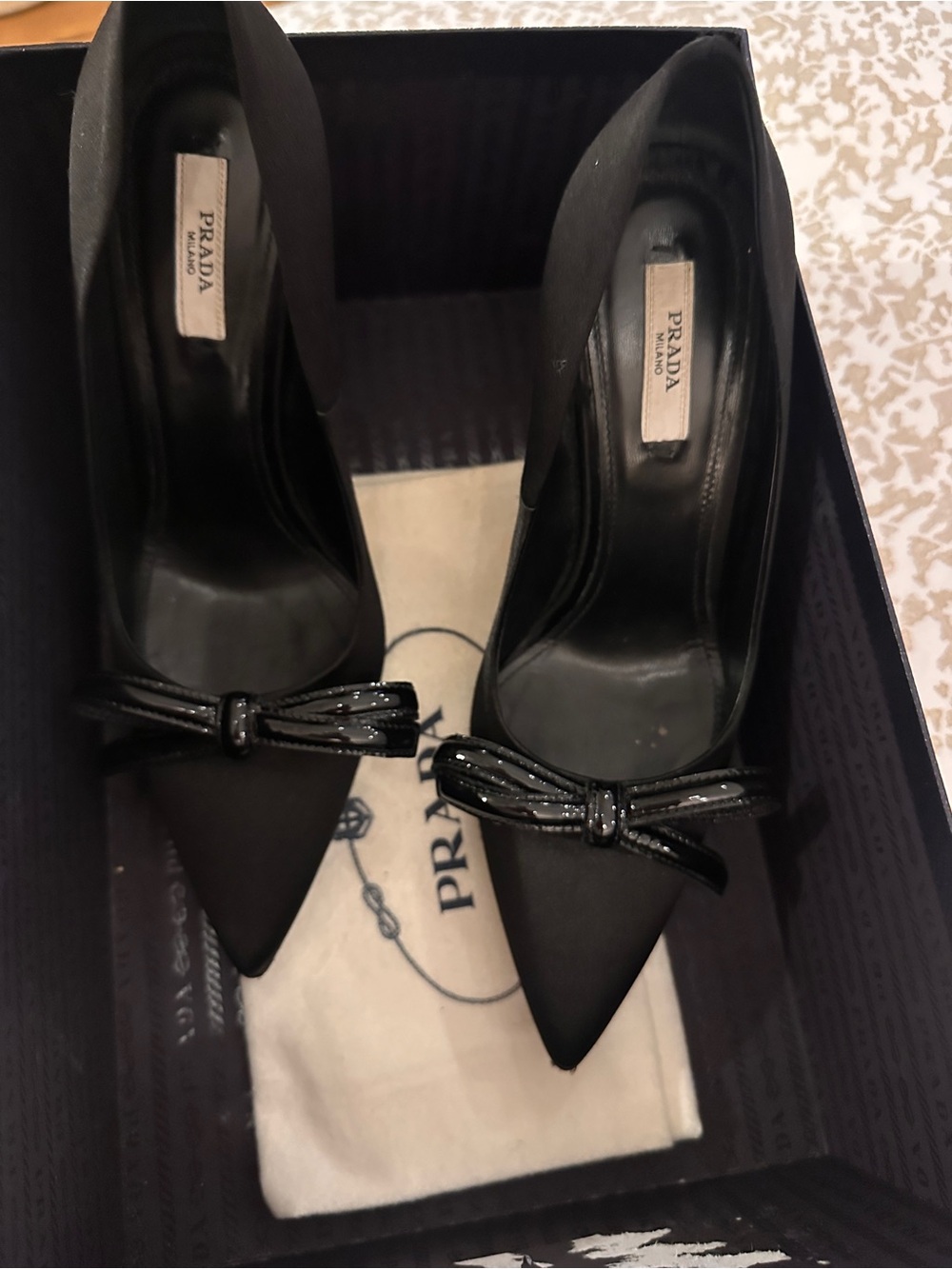 Prada Black Box with White Logo Oval Crest - Picture 3 of 6